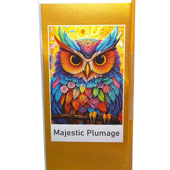 Owls Metallic Puzzle 500 Pieces 27.5" x 19.5" Majestic Plumage Premium Board - Picture 4 of 7